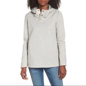 The North Face Grey/Tan Knit Fleece Henley Pullover